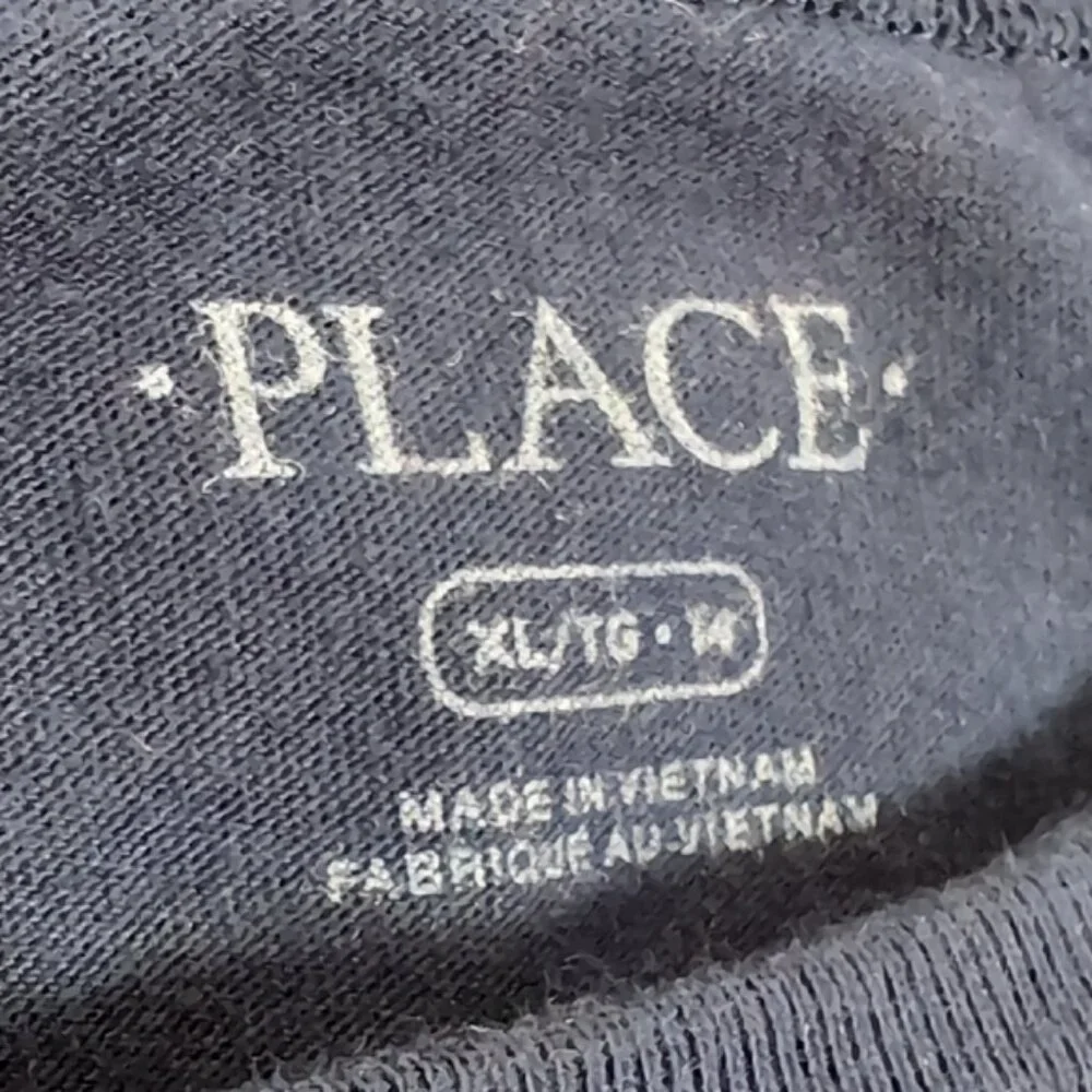 The Childrens Place Graphic Gaming Tee Navy Blue Play Hard Boys Youth XL 14